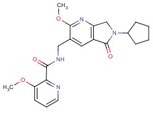 N-[(6-cyclopentyl-2-methoxy-5-oxo-6,7-dihydro-5H-pyrrolo[3,4-b]pyridin-3-yl)methyl]-3-methoxypyridine-2-carboxamide