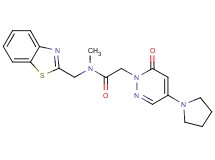 N-(1,3-benzothiazol-2-ylmethyl)-N-methyl-2-(6-oxo-4-pyrrolidin-1-ylpyridazin-1(6H)-yl)acetamide