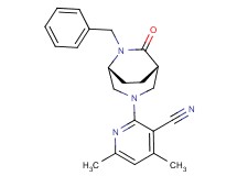 2-[(1S*,5R*)-6-benzyl-7-oxo-3,6-diazabicyclo[3.2.2]non-3-yl]-4,6-dimethylnicotinonitrile