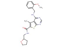 4-[(2-methoxybenzyl)amino]-5-methyl-N-(tetrahydro-2-furanylmethyl)thieno[2,3-d]pyrimidine-6-carboxamide