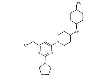 cis-N-{1-[6-ethyl-2-(1-pyrrolidinyl)-4-pyrimidinyl]-4-piperidinyl}-1,4-cyclohexanediamine dihydrochloride