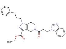 ethyl 5-[3-(1H-benzimidazol-1-yl)propanoyl]-1-(3-phenylpropyl)-4,5,6,7-tetrahydro-1H-pyrazolo[4,3-c]pyridine-3-carboxylate