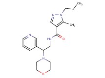 5-methyl-N-[2-(4-morpholinyl)-2-(3-pyridinyl)ethyl]-1-propyl-1H-pyrazole-4-carboxamide
