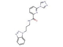 N-[3-(1H-1,2,3-benzotriazol-1-yl)propyl]-6-(4H-1,2,4-triazol-4-yl)pyridine-2-carboxamide