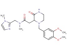 2-[1-(3,4-dimethoxybenzyl)-3-oxo-2-piperazinyl]-N-methyl-N-[(1-methyl-1H-imidazol-2-yl)methyl]acetamide