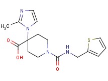4-(2-methyl-1H-imidazol-1-yl)-1-{[(2-thienylmethyl)amino]carbonyl}piperidine-4-carboxylic acid