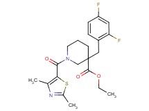 ethyl 3-(2,4-difluorobenzyl)-1-[(2,4-dimethyl-1,3-thiazol-5-yl)carbonyl]-3-piperidinecarboxylate