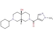 (4aS*,8aS*)-2-cyclohexyl-7-[(1-methyl-1H-pyrazol-4-yl)carbonyl]octahydro-2,7-naphthyridin-4a(2H)-ol