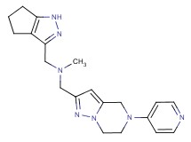 N-methyl-1-[5-(4-pyridinyl)-4,5,6,7-tetrahydropyrazolo[1,5-a]pyrazin-2-yl]-N-(1,4,5,6-tetrahydrocyclopenta[c]pyrazol-3-ylmethyl)methanamine