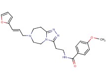 N-(2-{7-[(2E)-3-(2-furyl)-2-propen-1-yl]-6,7,8,9-tetrahydro-5H-[1,2,4]triazolo[4,3-d][1,4]diazepin-3-yl}ethyl)-4-methoxybenzamide