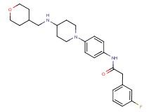 2-(3-fluorophenyl)-N-(4-{4-[(tetrahydro-2H-pyran-4-ylmethyl)amino]-1-piperidinyl}phenyl)acetamide