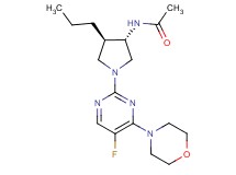 N-{(3S*,4R*)-1-[5-fluoro-4-(4-morpholinyl)-2-pyrimidinyl]-4-propyl-3-pyrrolidinyl}acetamide