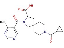 8-(cyclopropylcarbonyl)-2-[(4-methyl-5-pyrimidinyl)carbonyl]-2,8-diazaspiro[4.5]decane-3-carboxylic acid