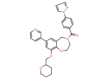 4-[4-(1H-pyrazol-1-yl)benzoyl]-7-(3-pyridinyl)-9-(tetrahydro-2H-pyran-2-ylmethoxy)-2,3,4,5-tetrahydro-1,4-benzoxazepine
