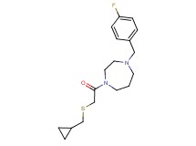 1-{[(cyclopropylmethyl)thio]acetyl}-4-(4-fluorobenzyl)-1,4-diazepane