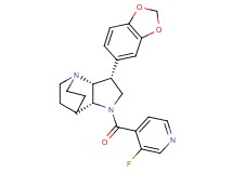 (3R*,3aR*,7aR*)-3-(1,3-benzodioxol-5-yl)-1-(3-fluoroisonicotinoyl)octahydro-4,7-ethanopyrrolo[3,2-b]pyridine