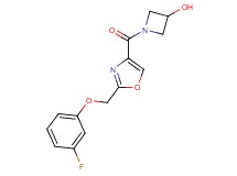 1-({2-[(3-fluorophenoxy)methyl]-1,3-oxazol-4-yl}carbonyl)azetidin-3-ol