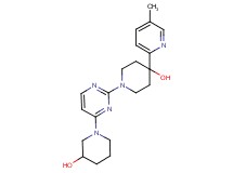 1-{2-[4-hydroxy-4-(5-methylpyridin-2-yl)piperidin-1-yl]pyrimidin-4-yl}piperidin-3-ol