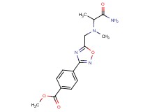 methyl 4-(5-{[(2-amino-1-methyl-2-oxoethyl)(methyl)amino]methyl}-1,2,4-oxadiazol-3-yl)benzoate