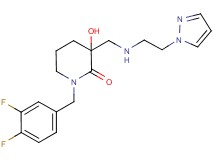 1-(3,4-difluorobenzyl)-3-hydroxy-3-({[2-(1H-pyrazol-1-yl)ethyl]amino}methyl)piperidin-2-one