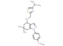 N-[(4-isopropyl-1,3-thiazol-2-yl)methyl]-1-(4-methoxyphenyl)-6,6-dimethyl-4,5,6,7-tetrahydro-1H-indazol-4-amine