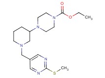ethyl 4-(1-{[2-(methylthio)-5-pyrimidinyl]methyl}-3-piperidinyl)-1-piperazinecarboxylate