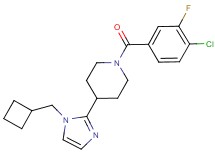 1-(4-chloro-3-fluorobenzoyl)-4-[1-(cyclobutylmethyl)-1H-imidazol-2-yl]piperidine