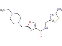 N-[(2-amino-1,3-thiazol-4-yl)methyl]-5-[(4-ethylpiperazin-1-yl)methyl]isoxazole-3-carboxamide