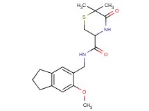 N-[(6-methoxy-2,3-dihydro-1H-inden-5-yl)methyl]-6,6-dimethyl-5-oxothiomorpholine-3-carboxamide