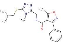 N-{[5-(isobutylthio)-4-methyl-4H-1,2,4-triazol-3-yl]methyl}-5-methyl-3-phenyl-4-isoxazolecarboxamide