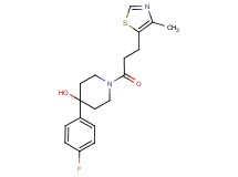 4-(4-fluorophenyl)-1-[3-(4-methyl-1,3-thiazol-5-yl)propanoyl]piperidin-4-ol
