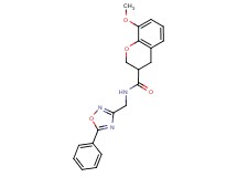 8-methoxy-N-[(5-phenyl-1,2,4-oxadiazol-3-yl)methyl]chromane-3-carboxamide