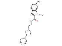 1,6-dimethyl-N-[2-(3-phenylpyrrolidin-1-yl)ethyl]-1H-indole-2-carboxamide acetate