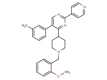 4-[1-(2-methoxybenzyl)-4-piperidinyl]-5-(3-methylphenyl)-2-(4-pyridinyl)pyrimidine