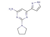 6-(1H-pyrazol-3-yl)-2-pyrrolidin-1-ylpyrimidin-4-amine