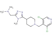 1-(5-{1-[(3,5-dichloropyridin-4-yl)methyl]piperidin-4-yl}-4-methyl-4H-1,2,4-triazol-3-yl)-N,N-dimethylmethanamine