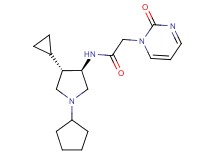 N-[rel-(3R,4S)-1-cyclopentyl-4-cyclopropyl-3-pyrrolidinyl]-2-(2-oxo-1(2H)-pyrimidinyl)acetamide hydrochloride