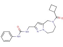 N-{[5-(cyclobutylcarbonyl)-5,6,7,8-tetrahydro-4H-pyrazolo[1,5-a][1,4]diazepin-2-yl]methyl}-N'-phenylurea