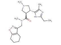 (3R*,4R*)-4-(2-ethyl-4-methyl-1H-imidazol-5-yl)-N,1-dimethyl-N-(4,5,6,7-tetrahydro-1,2-benzisoxazol-3-ylmethyl)pyrrolidine-3-carboxamide