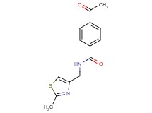 4-acetyl-N-[(2-methyl-1,3-thiazol-4-yl)methyl]benzamide