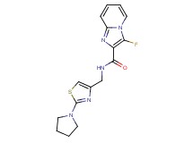 3-fluoro-N-{[2-(1-pyrrolidinyl)-1,3-thiazol-4-yl]methyl}imidazo[1,2-a]pyridine-2-carboxamide