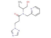 N-[1-(hydroxymethyl)propyl]-N-(pyridin-2-ylmethyl)-3-(1H-1,2,4-triazol-1-yl)propanamide