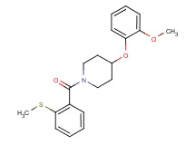4-(2-methoxyphenoxy)-1-[2-(methylthio)benzoyl]piperidine