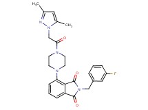 4-{4-[(3,5-dimethyl-1H-pyrazol-1-yl)acetyl]-1-piperazinyl}-2-(3-fluorobenzyl)-1H-isoindole-1,3(2H)-dione