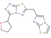 6-(imidazo[2,1-b][1,3]thiazol-6-ylmethyl)-3-(tetrahydrofuran-2-yl)[1,2,4]triazolo[3,4-b][1,3,4]thiadiazole