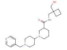 N-{[1-(hydroxymethyl)cyclobutyl]methyl}-1'-(pyridin-4-ylmethyl)-1,4'-bipiperidine-3-carboxamide