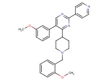 4-[1-(2-methoxybenzyl)-4-piperidinyl]-5-(3-methoxyphenyl)-2-(4-pyridinyl)pyrimidine