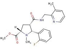 methyl (2S*,4S*,5R*)-5-(2-fluorophenyl)-1-methyl-4-({[(3-methyl-2-pyridinyl)methyl]amino}carbonyl)-2-pyrrolidinecarboxylate