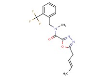 5-[(2E)-but-2-en-1-yl]-N-methyl-N-[2-(trifluoromethyl)benzyl]-1,3,4-oxadiazole-2-carboxamide