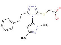 {[4-(1,3-dimethyl-1H-pyrazol-5-yl)-5-(2-phenylethyl)-4H-1,2,4-triazol-3-yl]thio}acetic acid